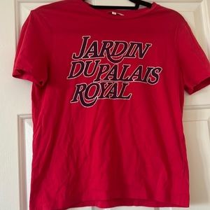 Vintage style French t shirt “Jardin du Palau’s Royal’. Maje brand